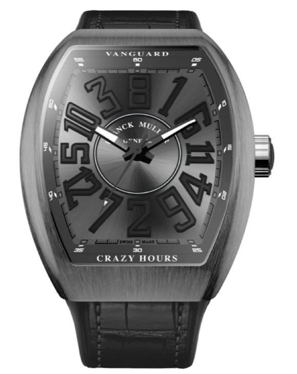 Best FRANCK MULLER Vanguard Crazy Hour Titanium V 45 CH TTBR NR (TT NR NR) Replica Watch